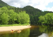 Kayaking on the devil's river - Tremblant Park